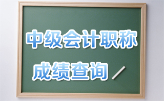 中级会计职称考试成绩查询